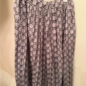 Black and White Patterned Maxi Skirt